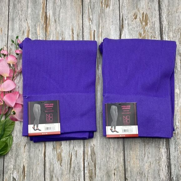 Women’s Juniors Seamless Comfy Ribbed Leggings 2-Pack Size M - Picture 1 of 7